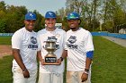 Baseball vs Babson  Wheaton College Baseball players celebrate their victory over Babson to win the NEWMAC Championship for the third year in a row. - (Photo by Keith Nordstrom) : Wheaton, baseball, NEWMAC